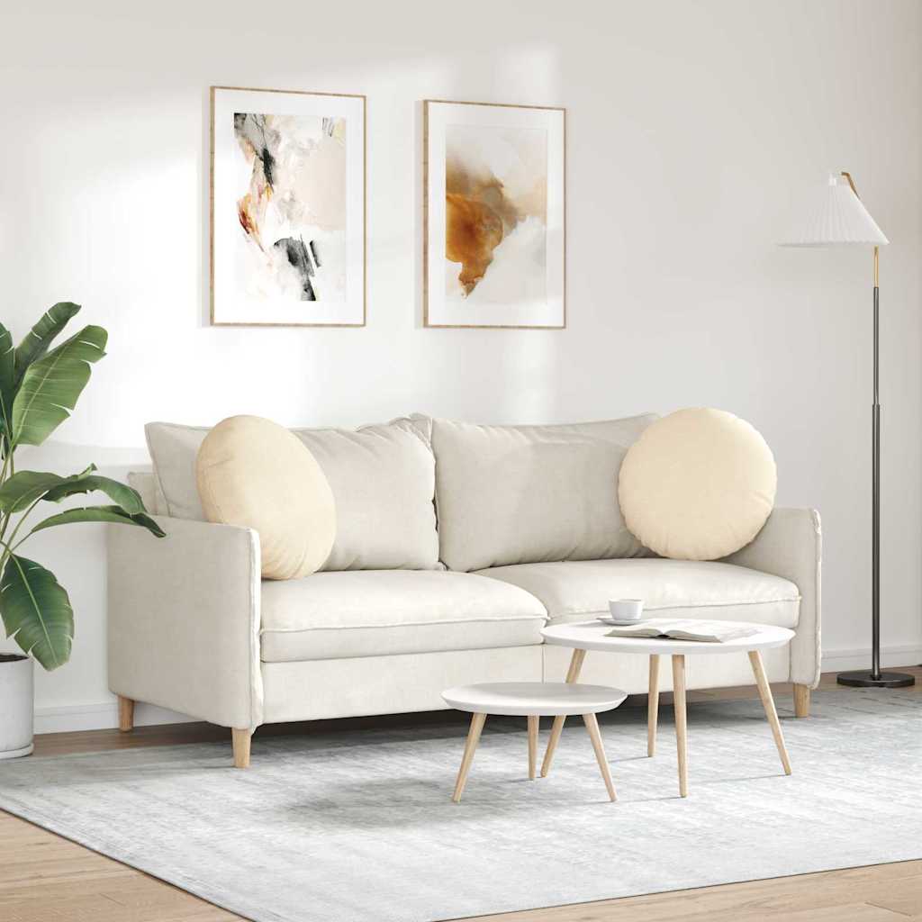 Sitzkissen 2 pcs Creme Ø 50 cm Cordstoff