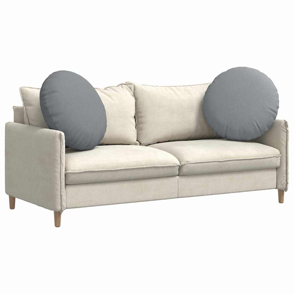 Sitzkissen 2 pcs Hellgrau Ø60 x 21 cm Stoff