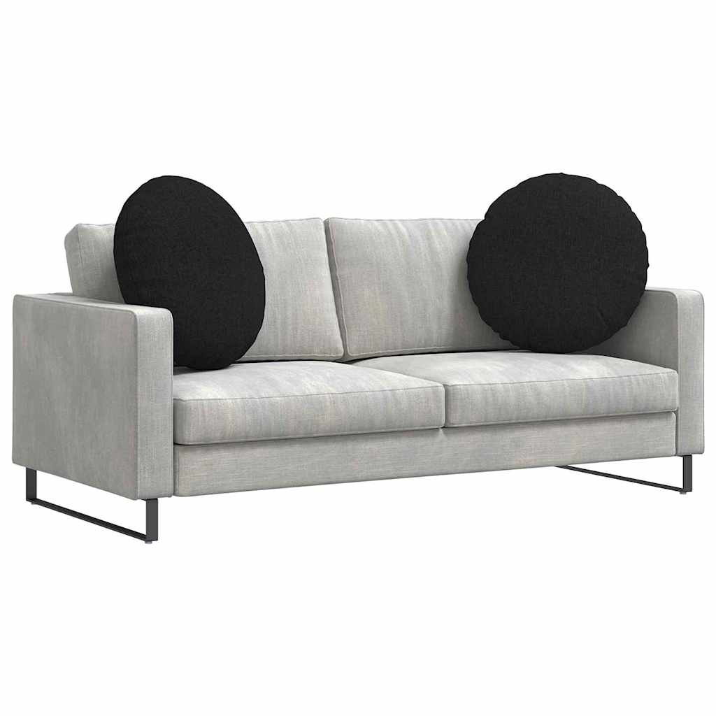 vidaXL Sitzkissen 2 pcs Schwarz Ø60 x 21 cm Stoff