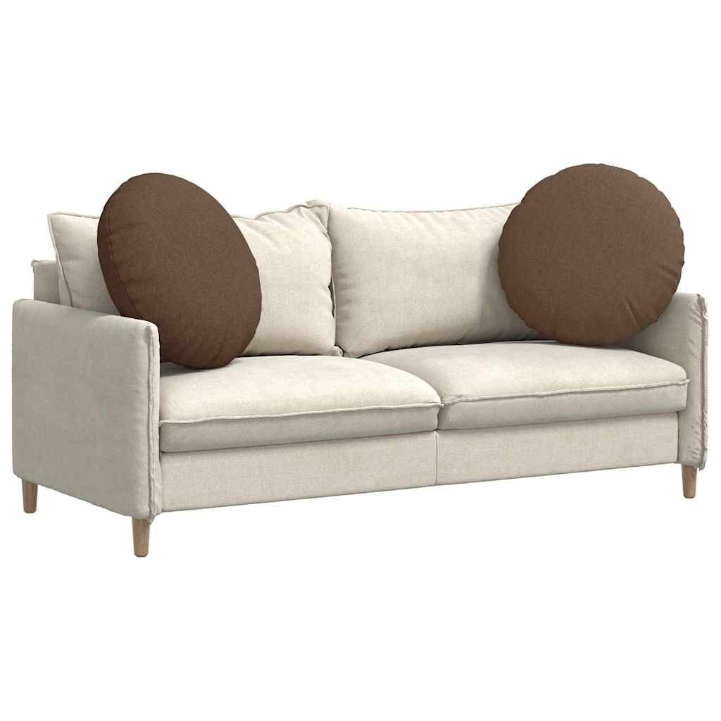 vidaXL Sitzkissen 2 pcs Braun Ø60 x 21 cm Stoff