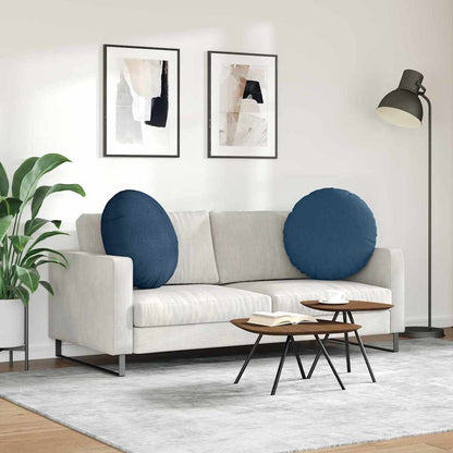 vidaXL Sitzkissen 2 pcs Blau Ø60 x 21 cm Stoff