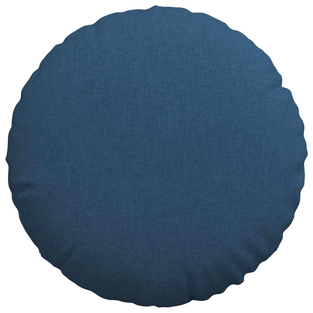 vidaXL Sitzkissen 2 pcs Blau Ø60 x 21 cm Stoff