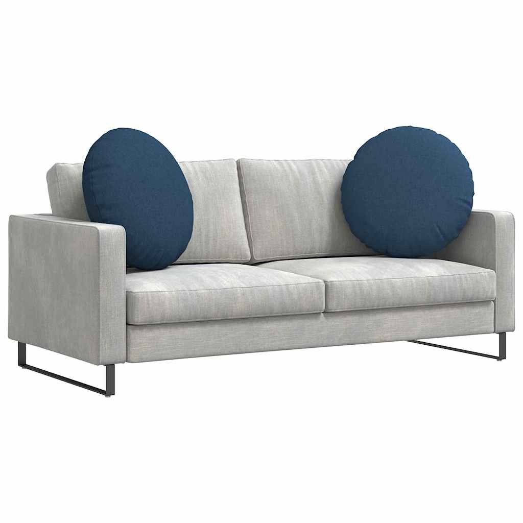 vidaXL Sitzkissen 2 pcs Blau Ø60 x 21 cm Stoff