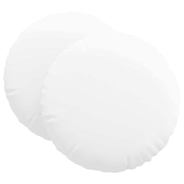 vidaXL Sitzkissen 2 pcs Weiß Ø60 x 21 cm Stoff