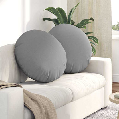 vidaXL Sitzkissen 2 pcs Wolkengrau Ø60 x 21 cm Stoff