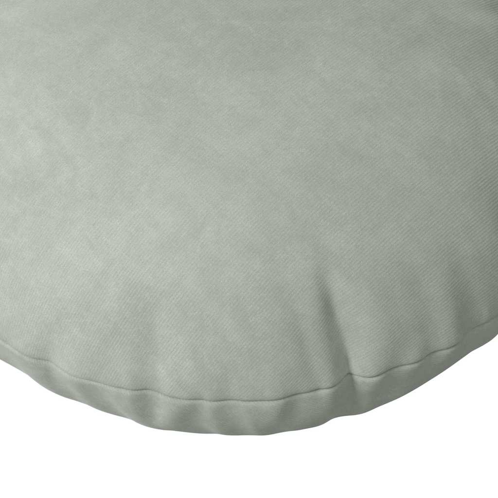 vidaXL Sitzkissen 2 Stück Hellgrau Ø 60 x 21 cm Samt