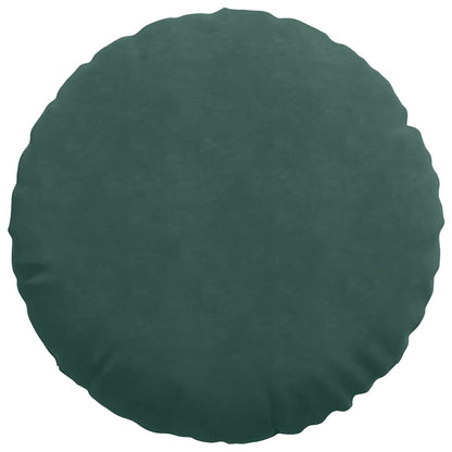 vidaXL Sitzkissen 2 Stück Dunkelgrün Ø 60 x 21 cm Samt