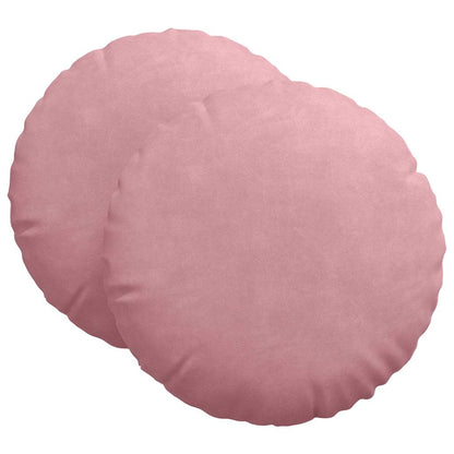 vidaXL Sitzkissen 2 Stück Rosa Ø 60 x 21 cm Samt