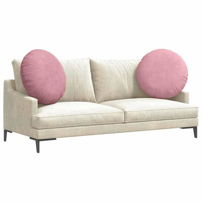 vidaXL Sitzkissen 2 Stück Rosa Ø 60 x 21 cm Samt