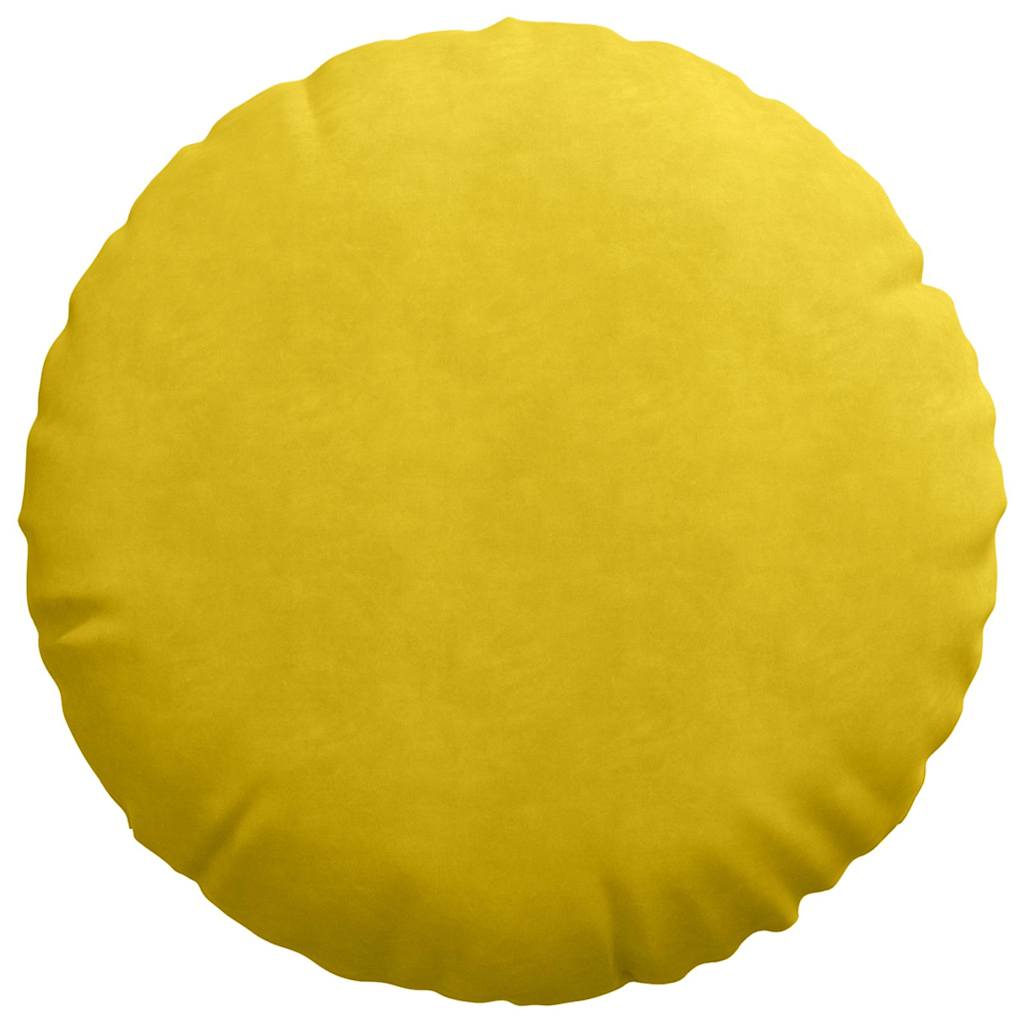 vidaXL Sitzkissen 2 Stück Gelb Ø 60 x 21 cm Samt