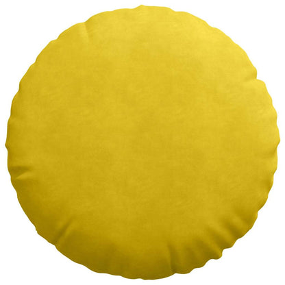 vidaXL Sitzkissen 2 Stück Gelb Ø 60 x 21 cm Samt