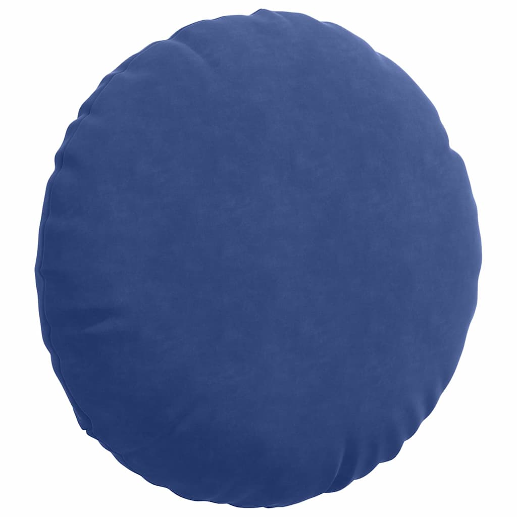 vidaXL Sitzkissen 2 Stück Polizeiblau Ø 60 x 21 cm Samt