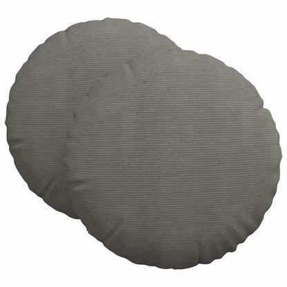 vidaXL Sitzkissen 2 pcs Hellgrau Ø 60 cm Cordstoff