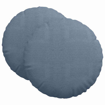 vidaXL Sitzkissen 2 pcs Blau Ø 60 cm Cordstoff