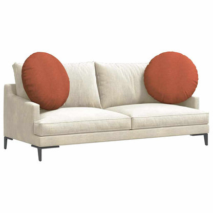 vidaXL Sitzkissen 2 pcs Rot-Orange Ø 60 cm Cordstoff