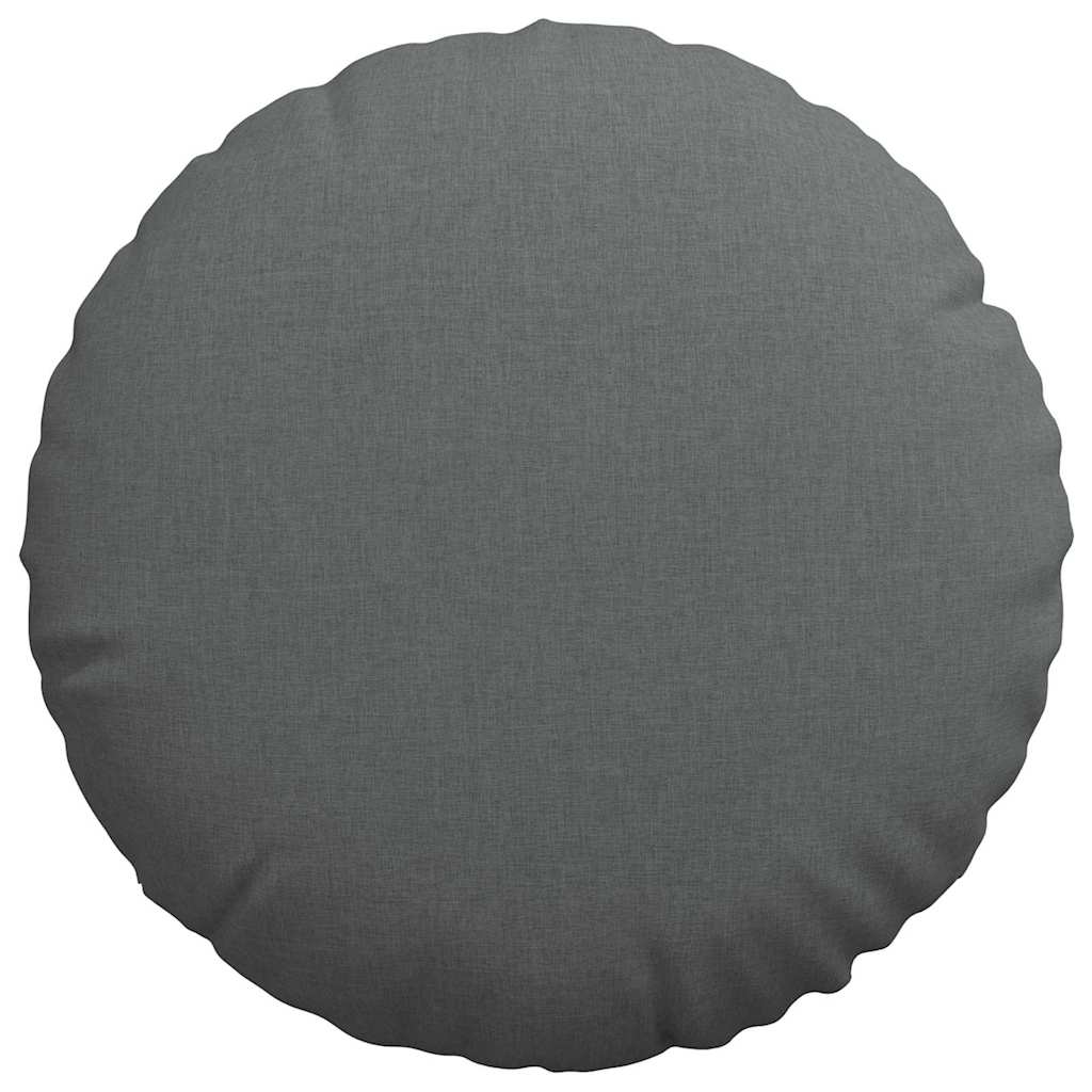 vidaXL Sitzkissen 2 pcs Dunkelgrau Ø80 x 29 cm Stoff