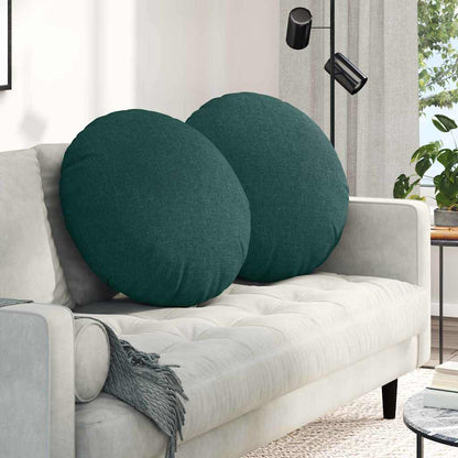 vidaXL Sitzkissen 2 pcs Dunkelgrün Ø80 x 29 cm Stoff
