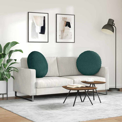 vidaXL Sitzkissen 2 pcs Dunkelgrün Ø80 x 29 cm Stoff