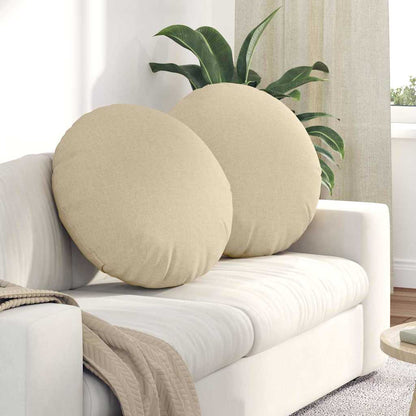 vidaXL Sitzkissen 2 pcs Creme Ø80 x 29 cm Stoff