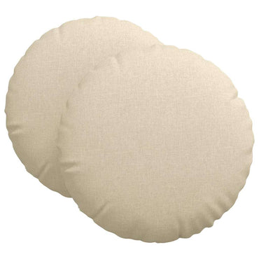 vidaXL Sitzkissen 2 pcs Creme Ø80 x 29 cm Stoff
