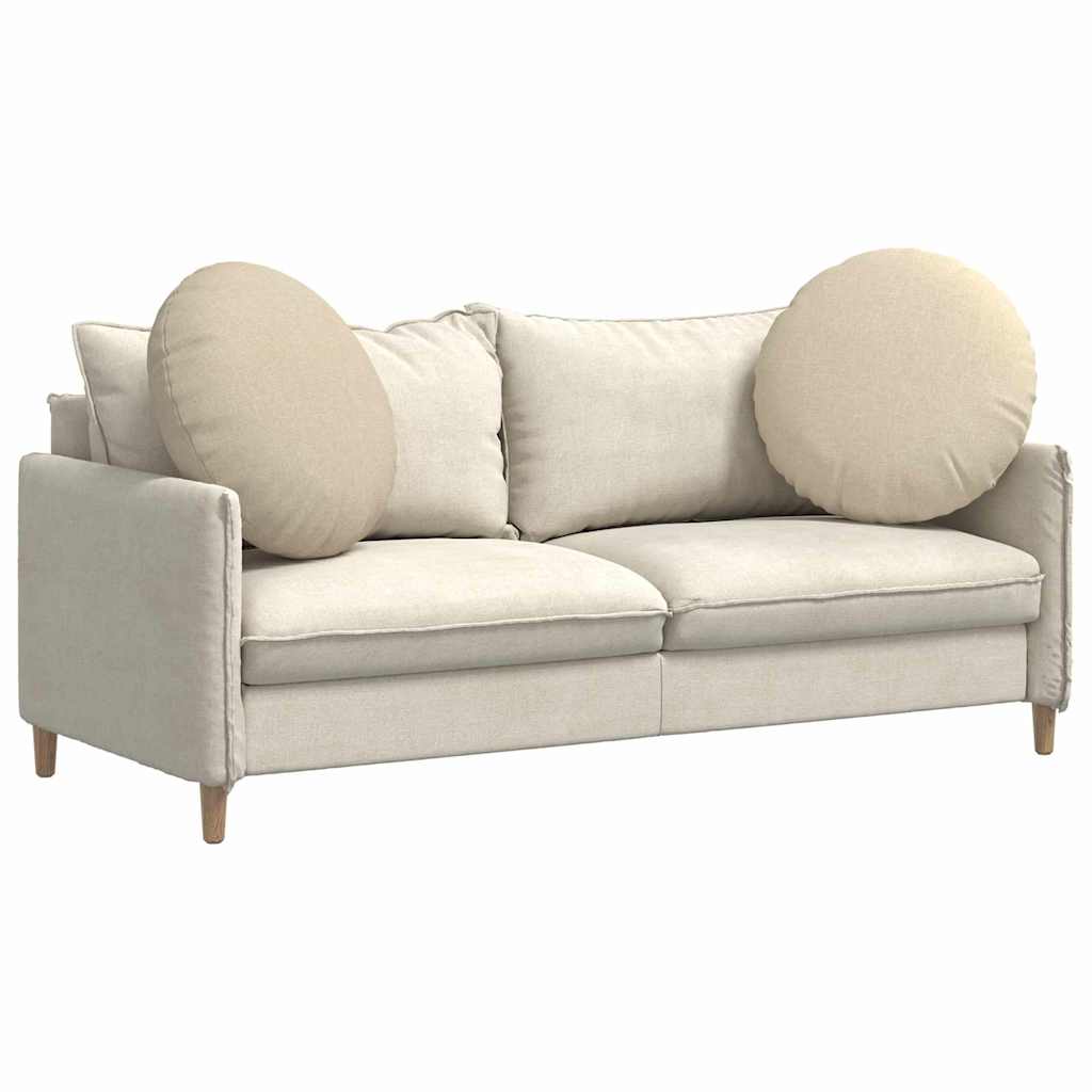 vidaXL Sitzkissen 2 pcs Creme Ø80 x 29 cm Stoff