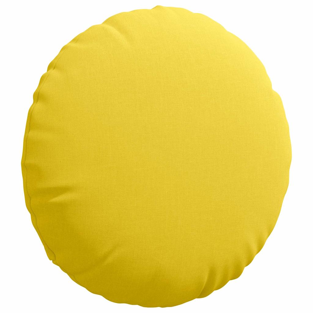 vidaXL Sitzkissen 2 pcs Helles Gelb Ø80 x 29 cm Stoff