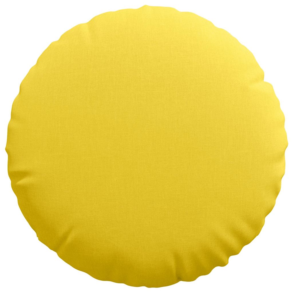vidaXL Sitzkissen 2 pcs Helles Gelb Ø80 x 29 cm Stoff