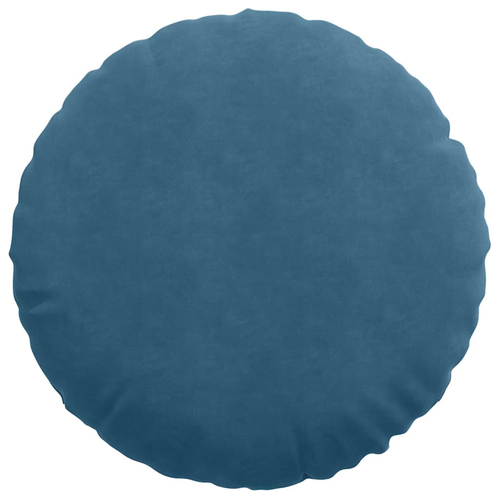 vidaXL Sitzkissen 2 pcs Blau Ø 80 x 29 cm Samt