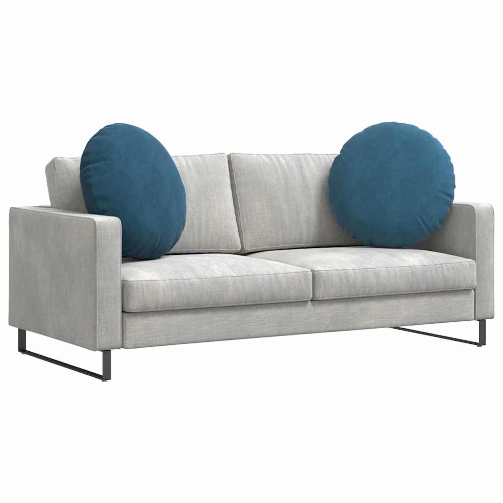 vidaXL Sitzkissen 2 pcs Blau Ø 80 x 29 cm Samt