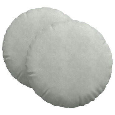 vidaXL Sitzkissen 2 Stück Hellgrau Ø 80 x 29 cm Samt