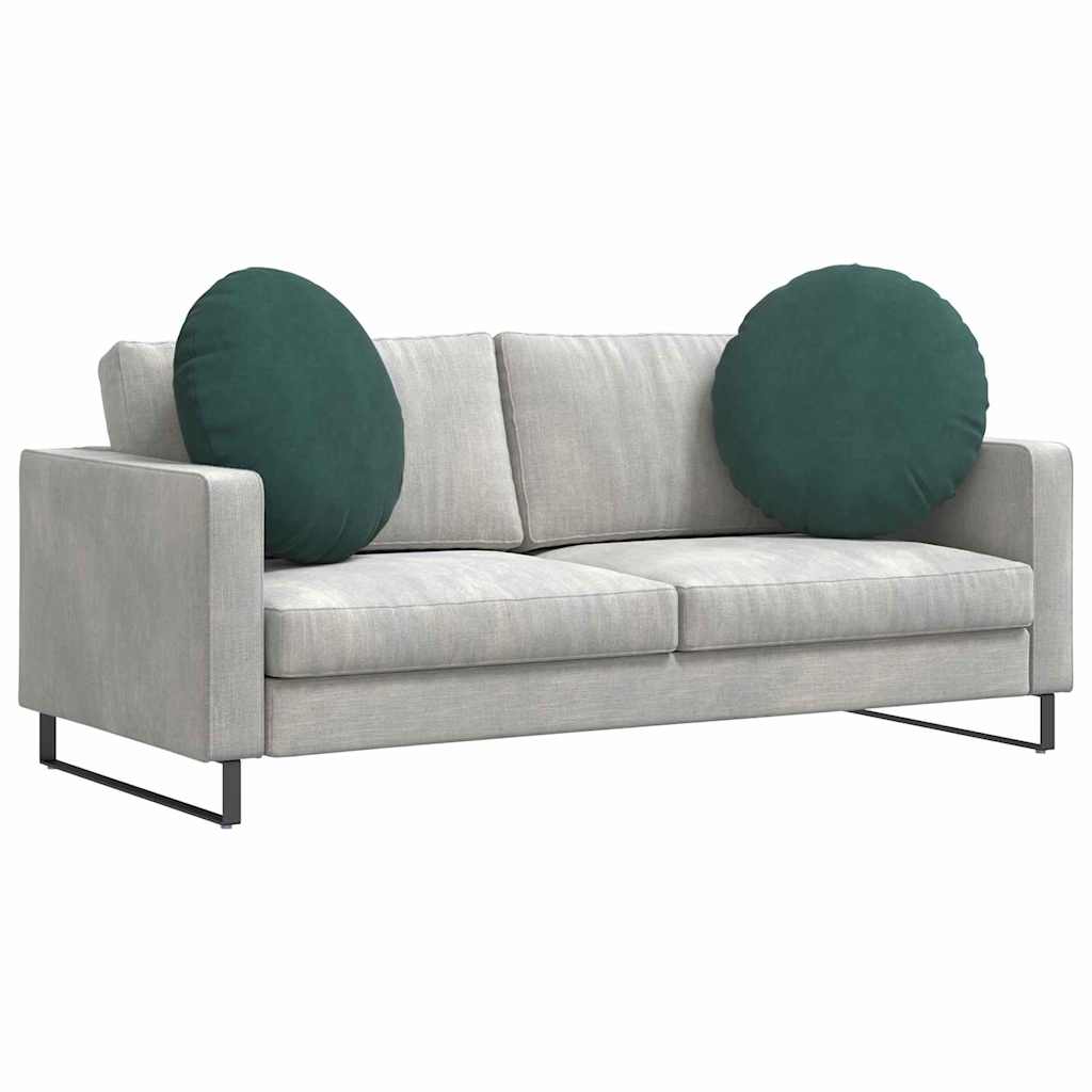 vidaXL Sitzkissen 2 pcs Dunkelgrün Ø 80 x 29 cm Samt