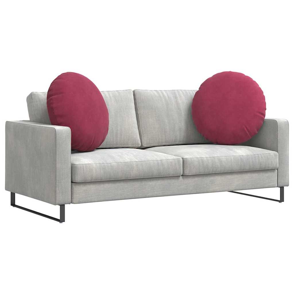 vidaXL Sitzkissen 2 pcs Weinrot Ø 80 x 29 cm Samt