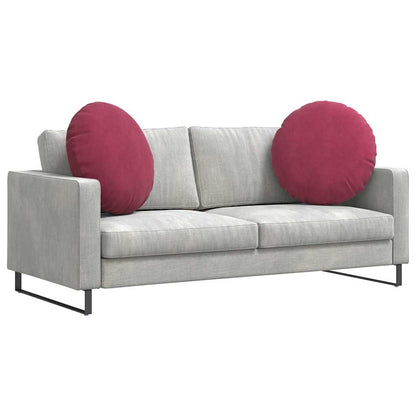 vidaXL Sitzkissen 2 pcs Weinrot Ø 80 x 29 cm Samt