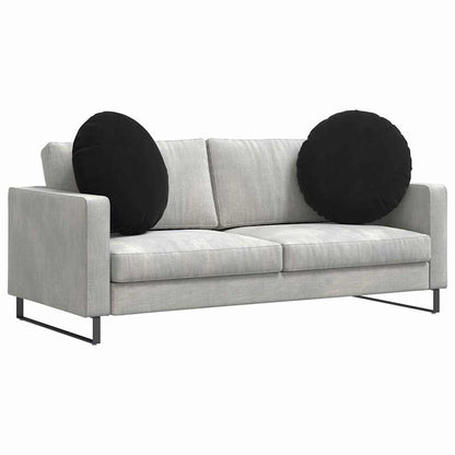 vidaXL Sitzkissen 2 pcs Schwarz Ø 80 x 29 cm Samt