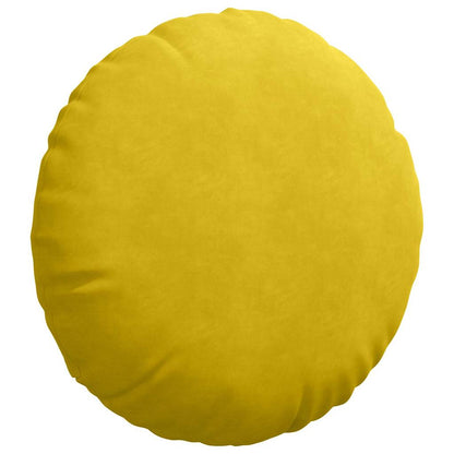 vidaXL Sitzkissen 2 pcs Gelb Ø 80 x 29 cm Samt