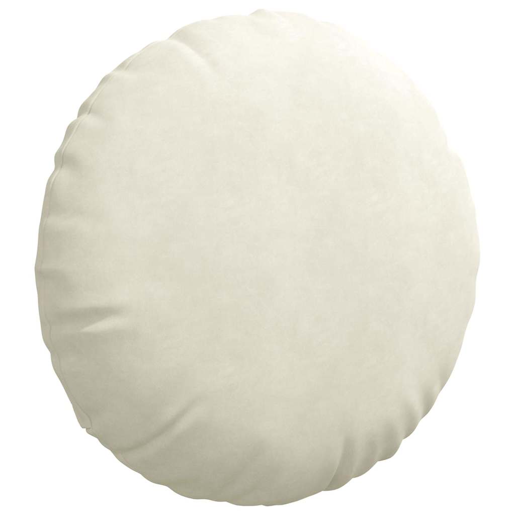 vidaXL Sitzkissen 2 pcs Creme Ø 80 x 29 cm Samt
