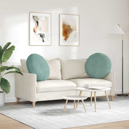 vidaXL Sitzkissen 2 Stück Meergrün Ø 80 x 29 cm Samt