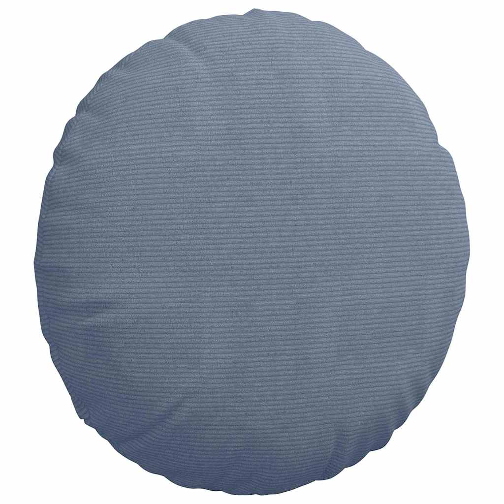 vidaXL Sitzkissen 2 pcs Blau Ø 80 cm Cordstoff