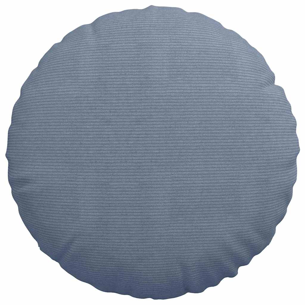 vidaXL Sitzkissen 2 pcs Blau Ø 80 cm Cordstoff