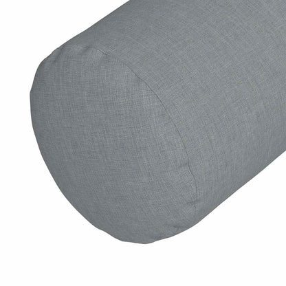 vidaXL Bolsterkissen 2 Stück Hellgrau Ø 15 x 40 cm Stoff
