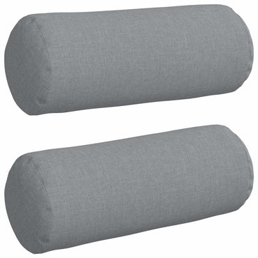 vidaXL Bolsterkissen 2 Stück Hellgrau Ø 15 x 40 cm Stoff