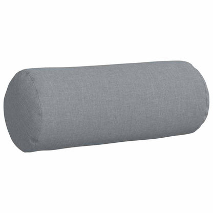 vidaXL Bolsterkissen 2 Stück Hellgrau Ø 15 x 40 cm Stoff