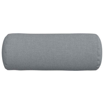 vidaXL Bolsterkissen 2 Stück Hellgrau Ø 15 x 40 cm Stoff