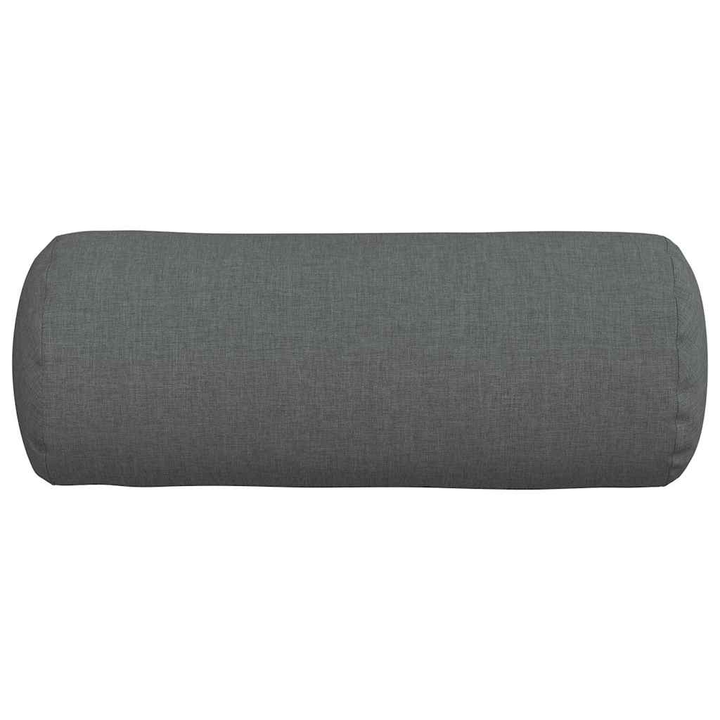 vidaXL Bolsterkissen 2 Stück Dunkelgrau Ø 15 x 40 cm Stoff