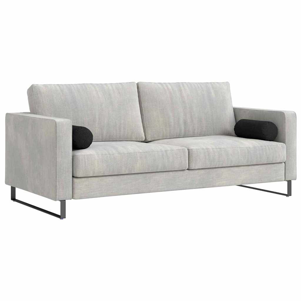 Bolsterkissen 2 Stück Schwarz Ø 15 x 40 cm Stoff