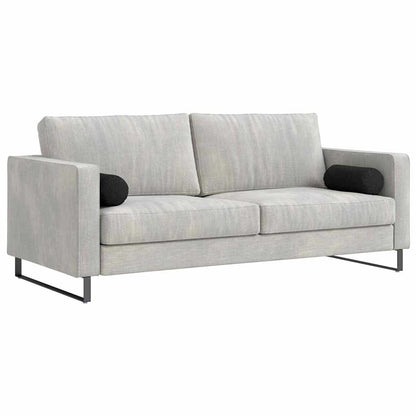 Bolsterkissen 2 Stück Schwarz Ø 15 x 40 cm Stoff