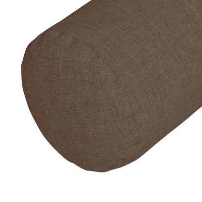 vidaXL Bolsterkissen 2 Stück Braun Ø 15 x 40 cm Stoff