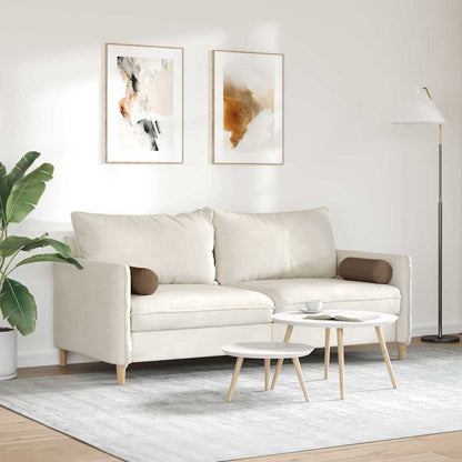 vidaXL Bolsterkissen 2 Stück Braun Ø 15 x 40 cm Stoff