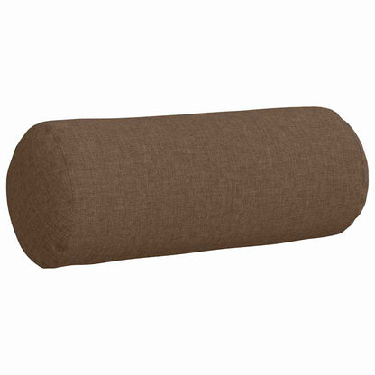 vidaXL Bolsterkissen 2 Stück Braun Ø 15 x 40 cm Stoff
