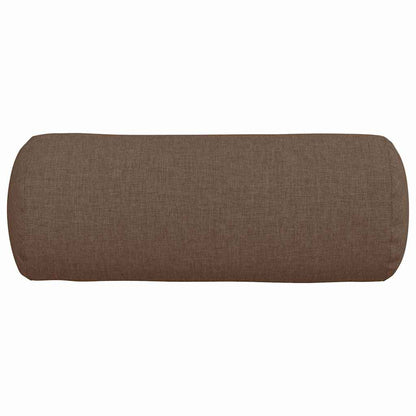 vidaXL Bolsterkissen 2 Stück Braun Ø 15 x 40 cm Stoff